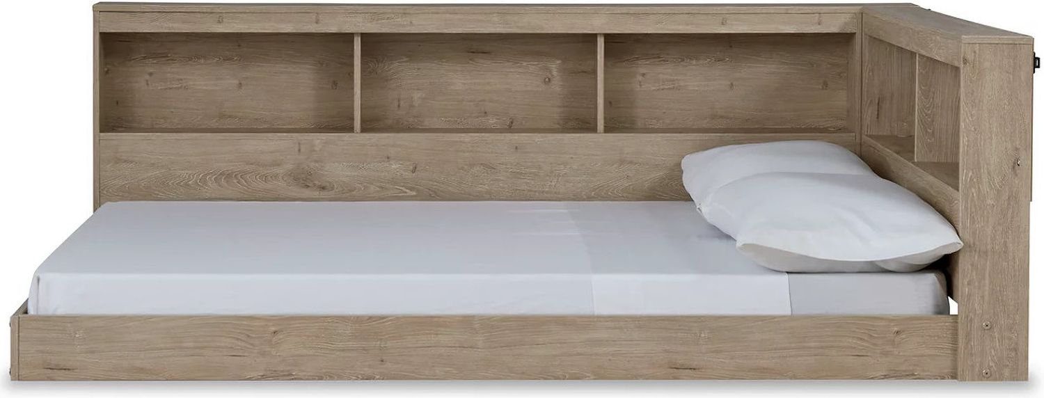 Oliah Natural Full Bookcase Storage Bed EB2270B2