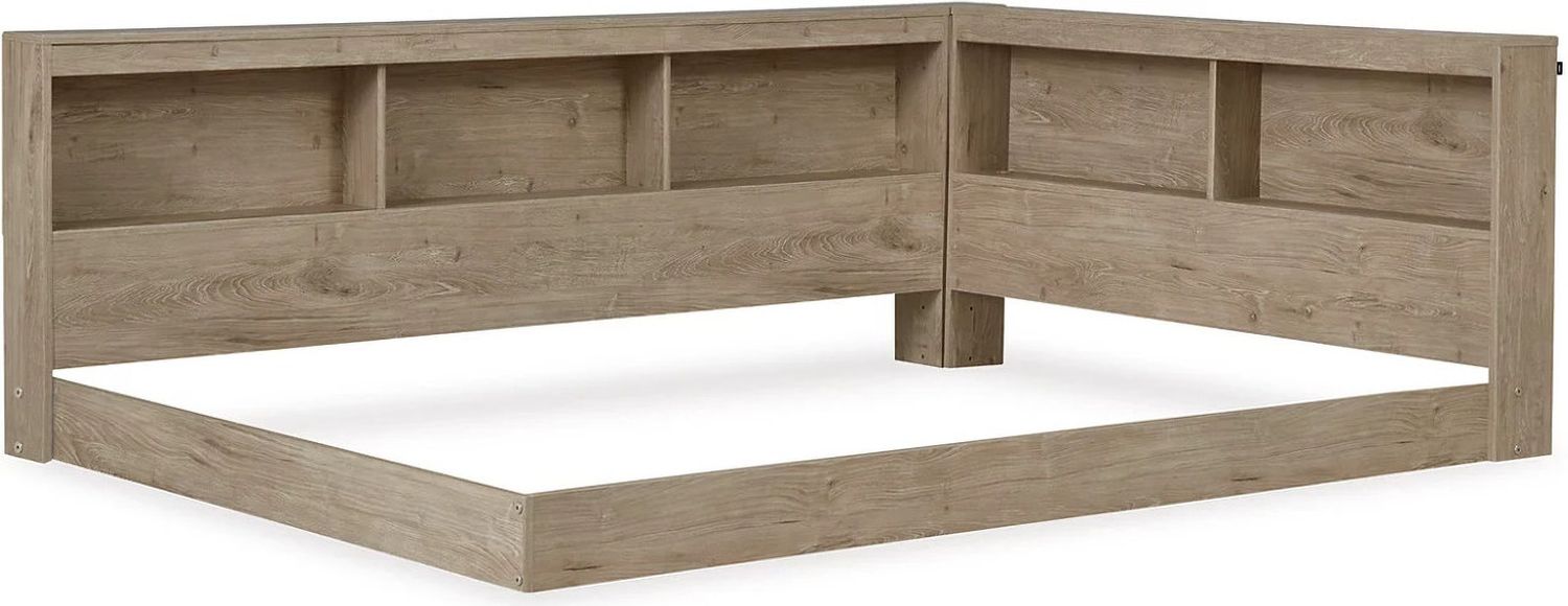 Oliah Natural Full Bookcase Storage Bed EB2270B2
