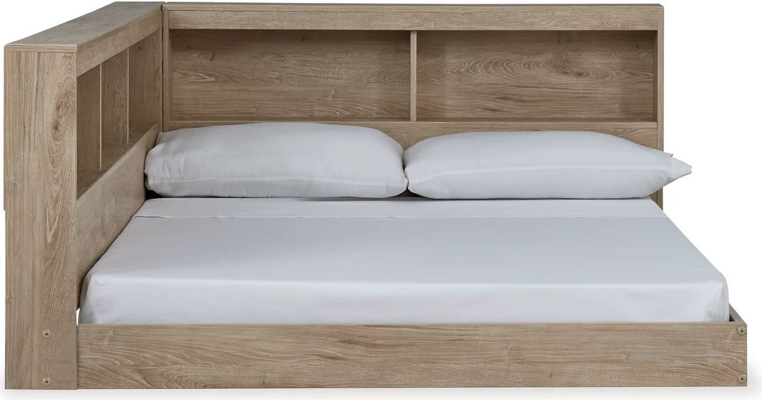Oliah Natural Full Bookcase Storage Bed EB2270B2
