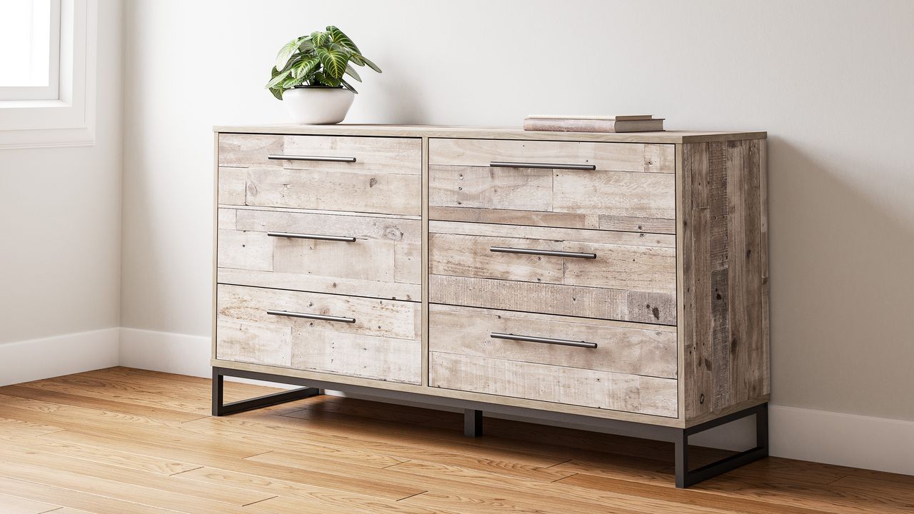 Neilsville Whitewash Six Drawer Dresser EB2320231