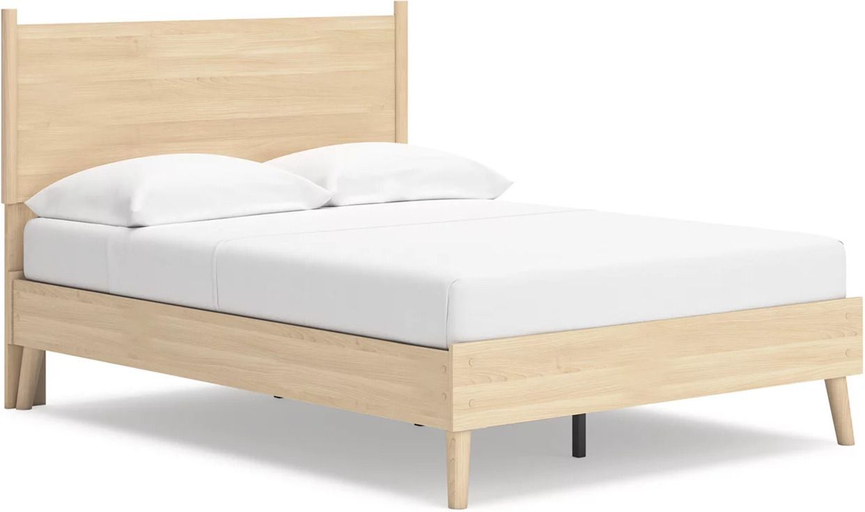 Cabinella Full Platform Panel Bed In Tan EB2444B1