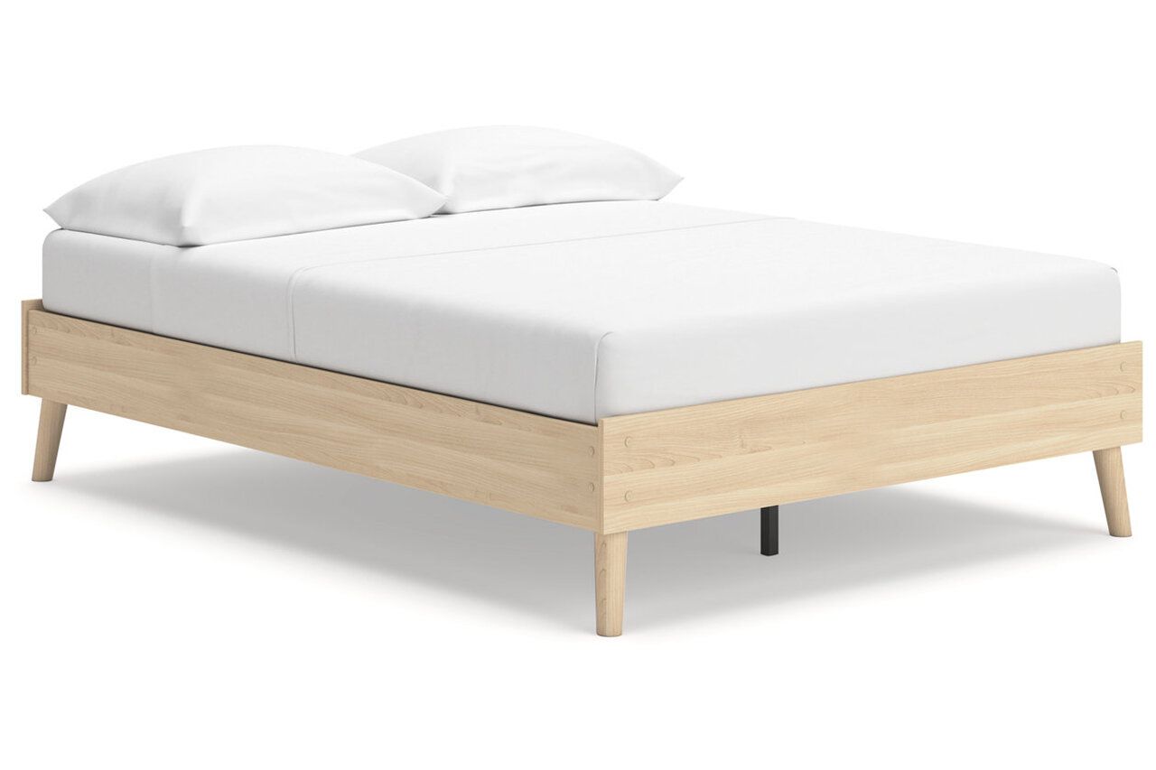 Cabinella Full Platform Panel Bed In Tan EB2444B1