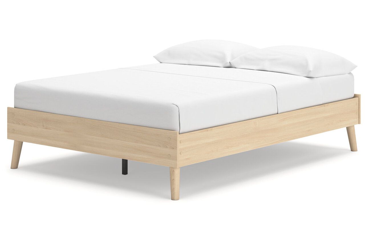 Cabinella Full Platform Panel Bed In Tan EB2444B1