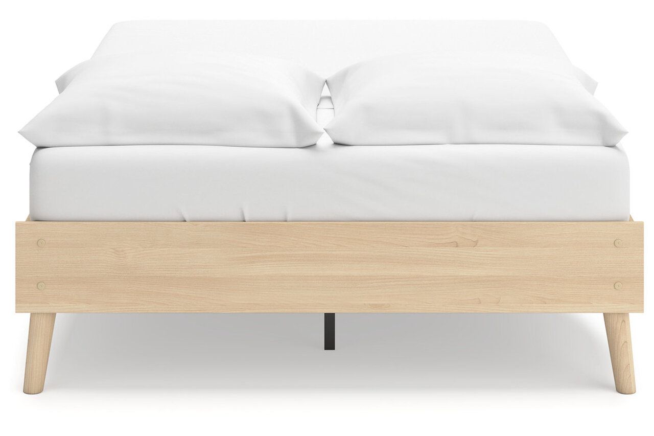 Cabinella Full Platform Panel Bed In Tan EB2444B1