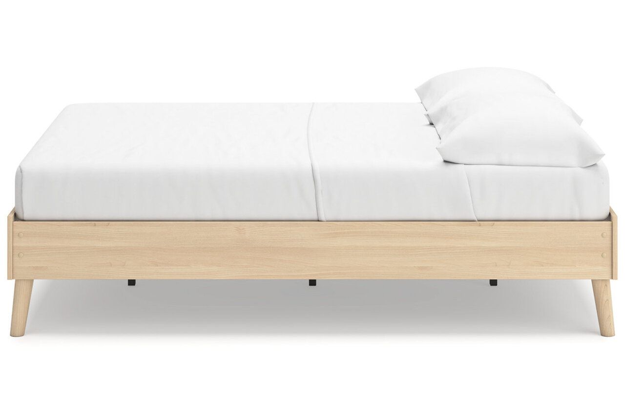 Cabinella Full Platform Panel Bed In Tan EB2444B1