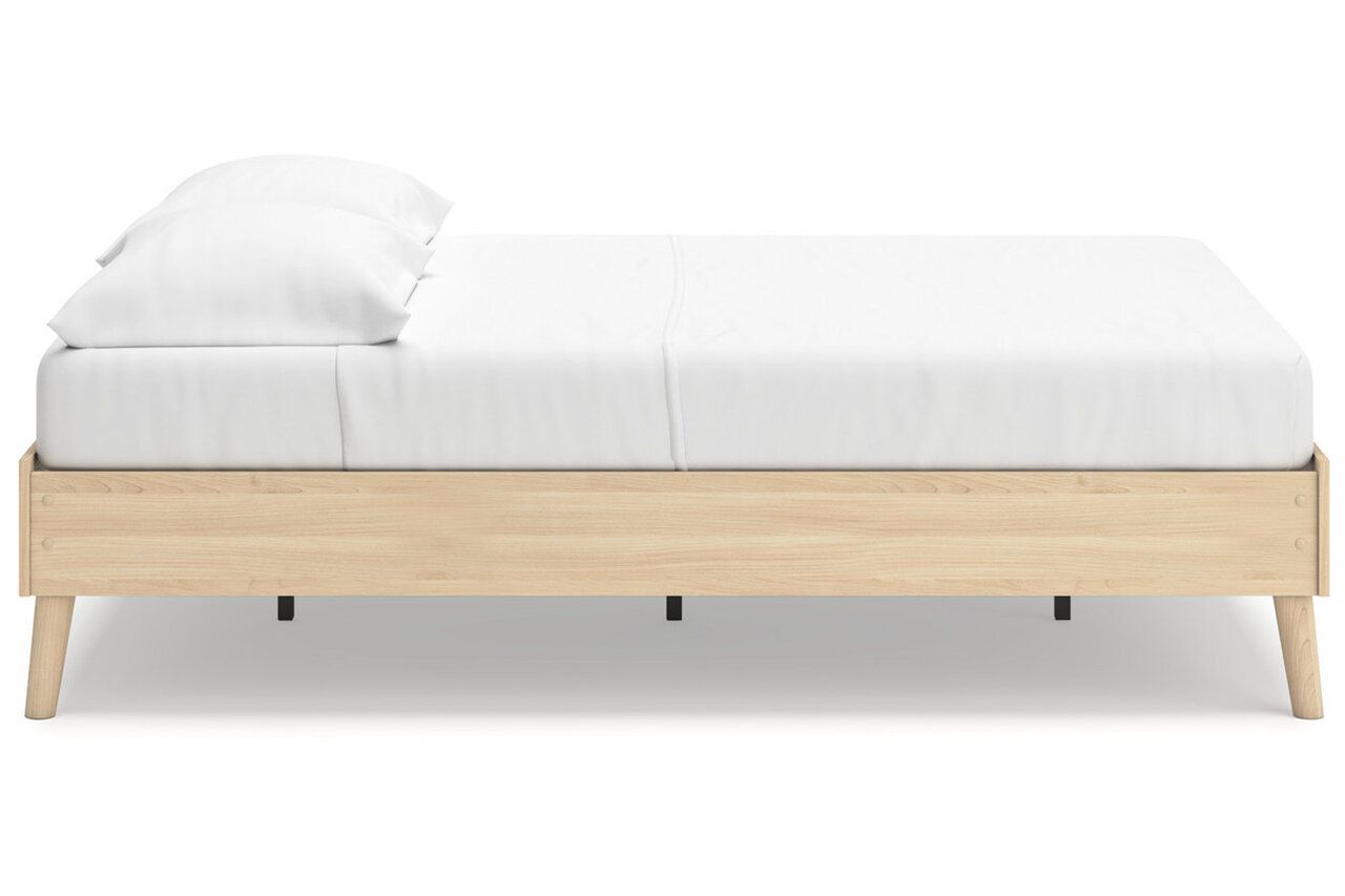 Cabinella Full Platform Panel Bed In Tan EB2444B1