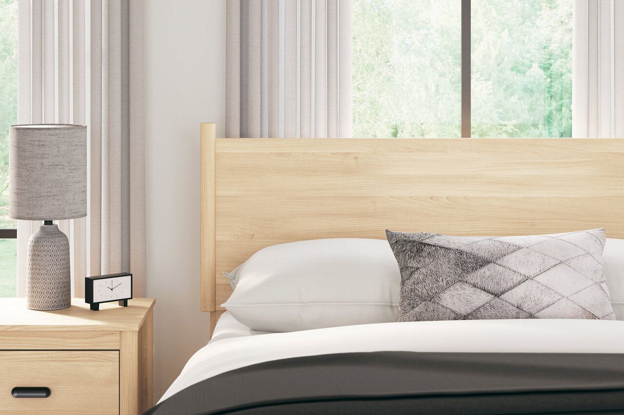 Cabinella Full Platform Panel Bed In Tan EB2444B1