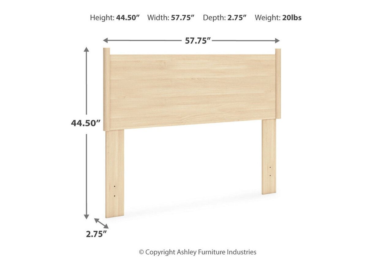 Cabinella Full Platform Panel Bed In Tan EB2444B1