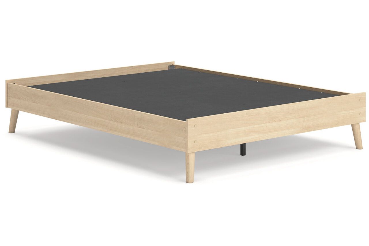 Cabinella Queen Platform Panel Bed In Tan EB2444B2