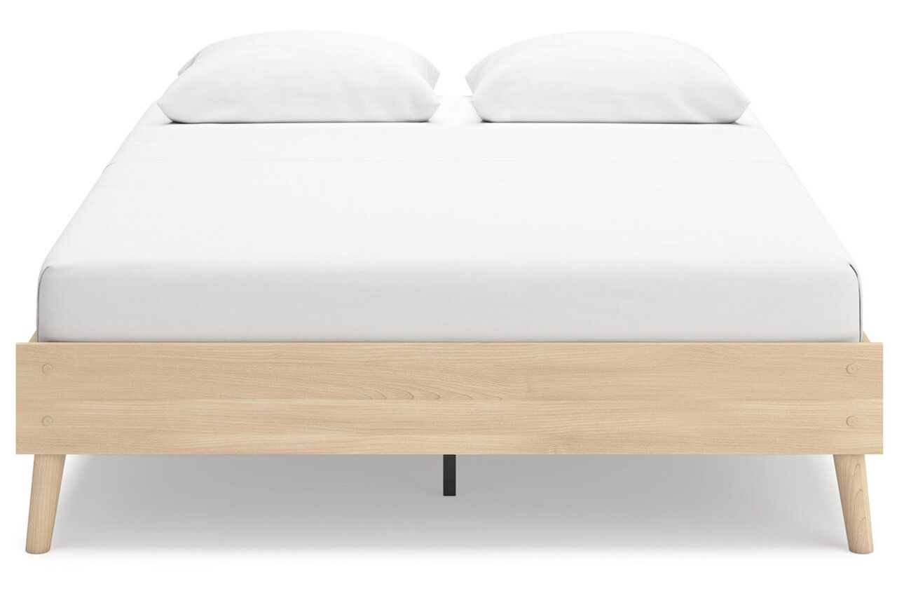 Cabinella Queen Platform Panel Bed In Tan EB2444B2