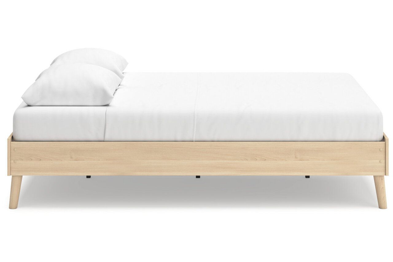 Cabinella Queen Platform Panel Bed In Tan EB2444B2