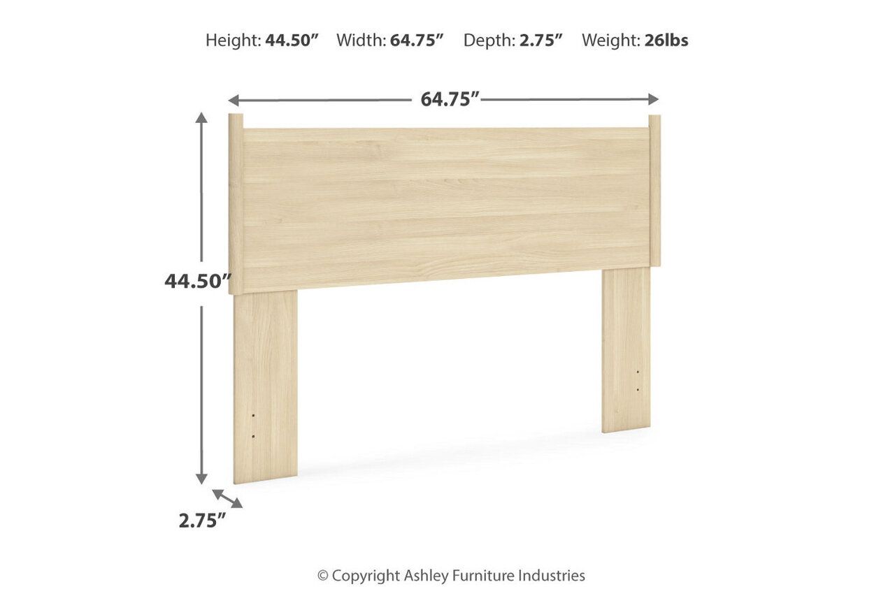 Cabinella Queen Platform Panel Bed In Tan EB2444B2