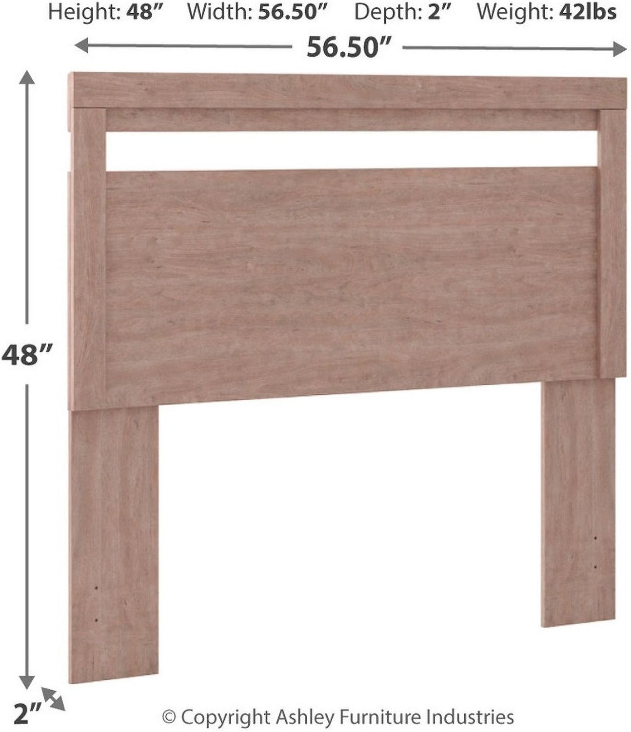 Flannia Gray Full Panel Headboard Only EB2520156