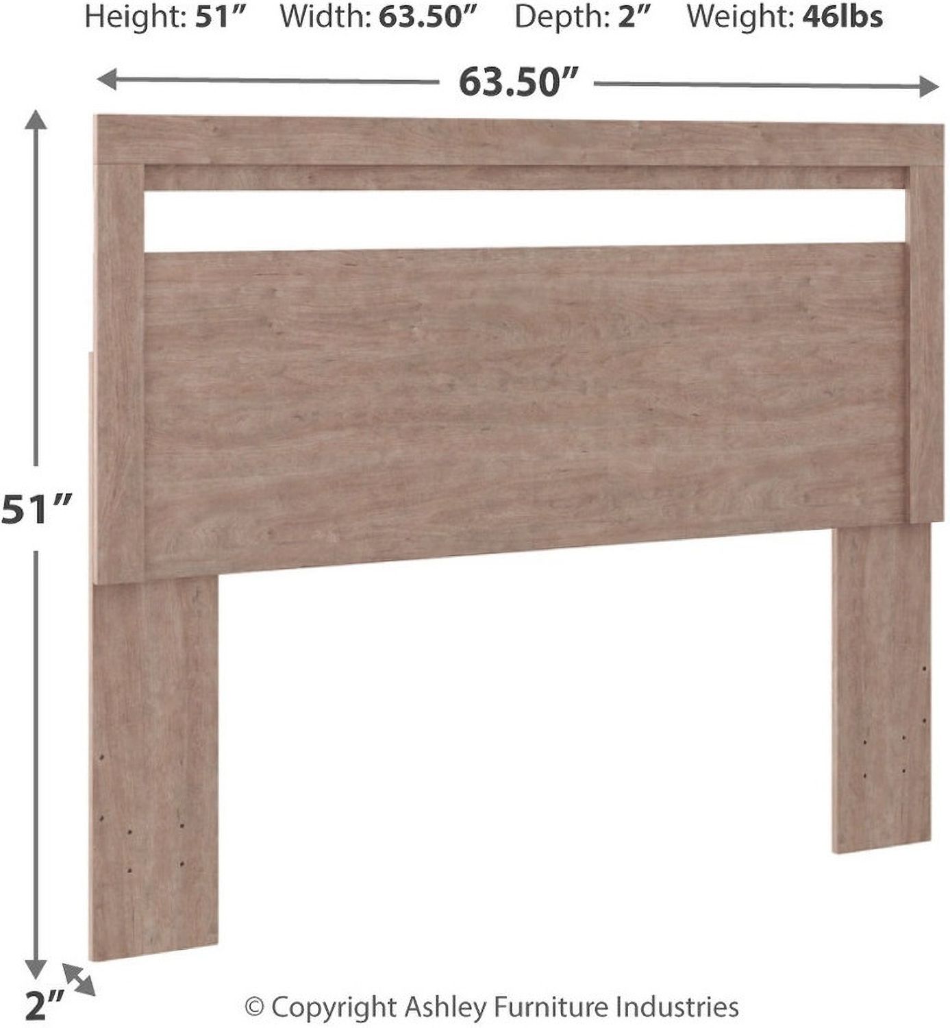 Flannia Gray Queen Panel Headboard Only EB2520157