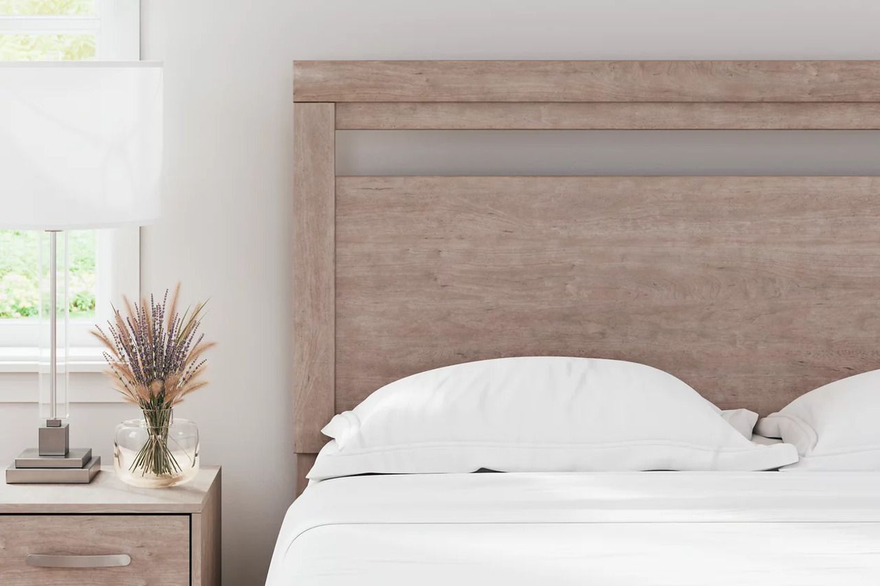 Flannia Gray Queen Panel Headboard Only EB2520157