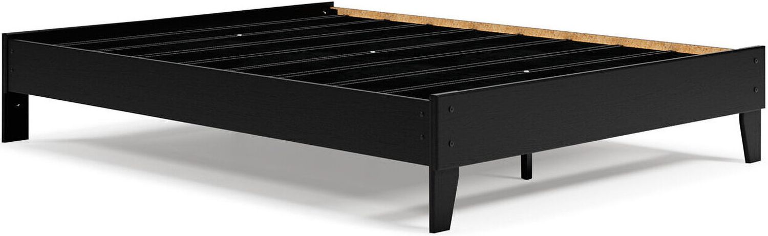 Finch Black Queen Platform Bed EB3392113