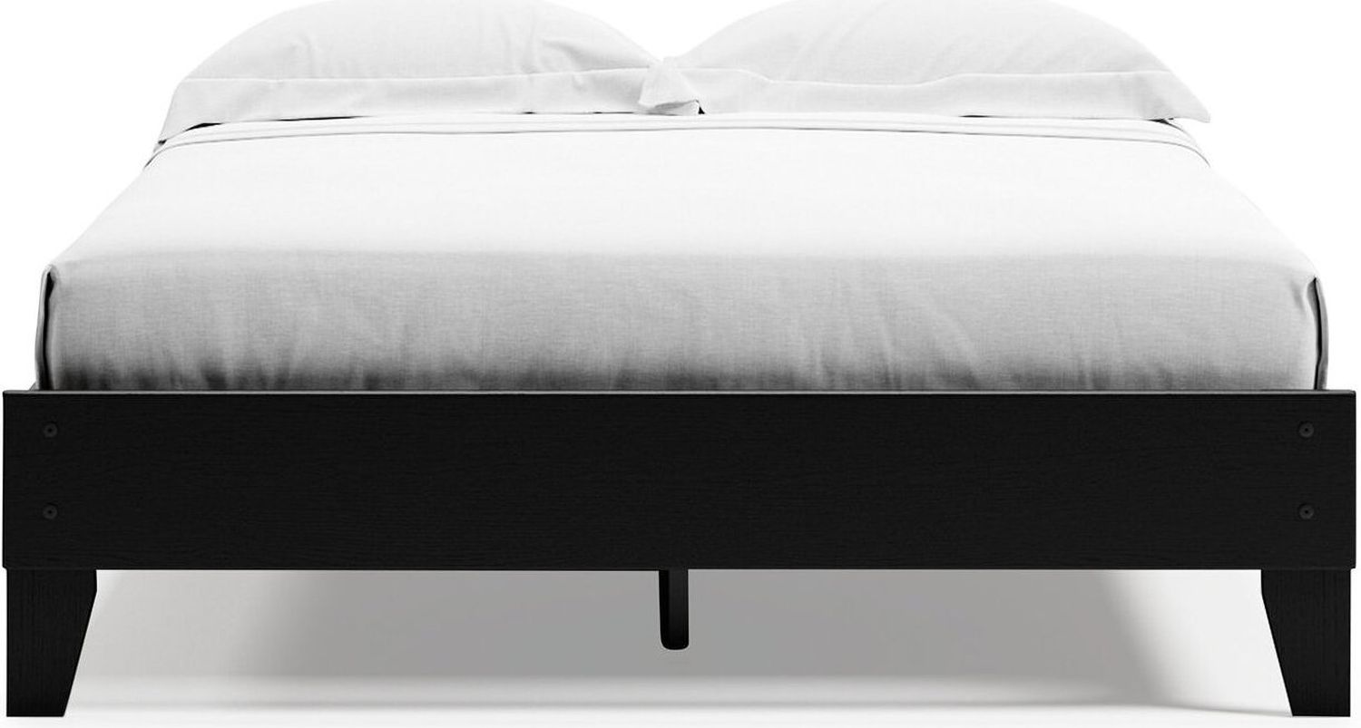 Finch Black Queen Platform Bed EB3392113