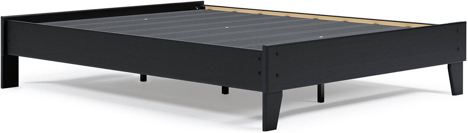 Finch Black Queen Platform Bed EB3392113
