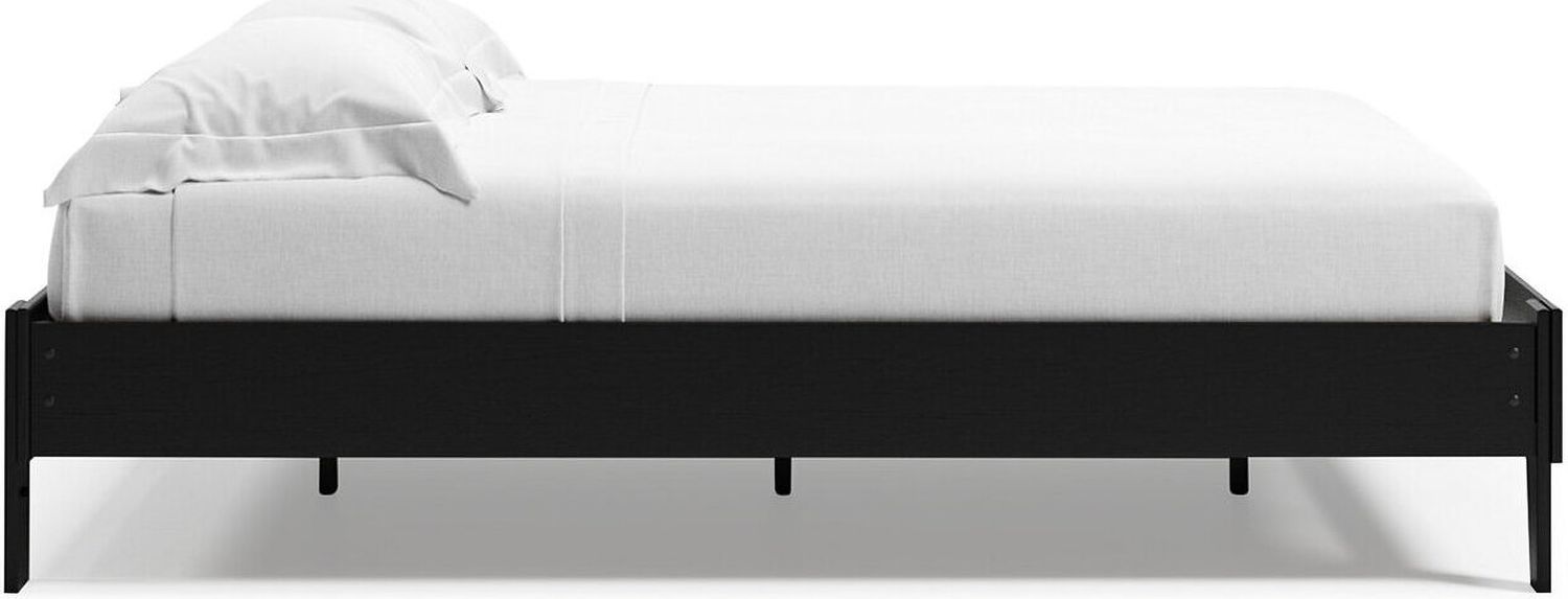 Finch Black Queen Platform Bed EB3392113