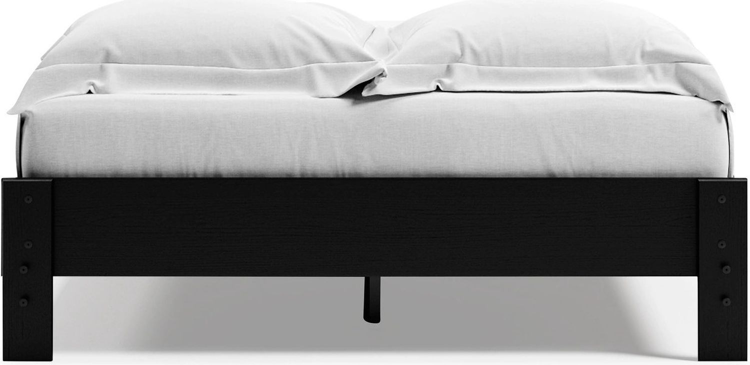 Finch Black Queen Platform Bed EB3392113