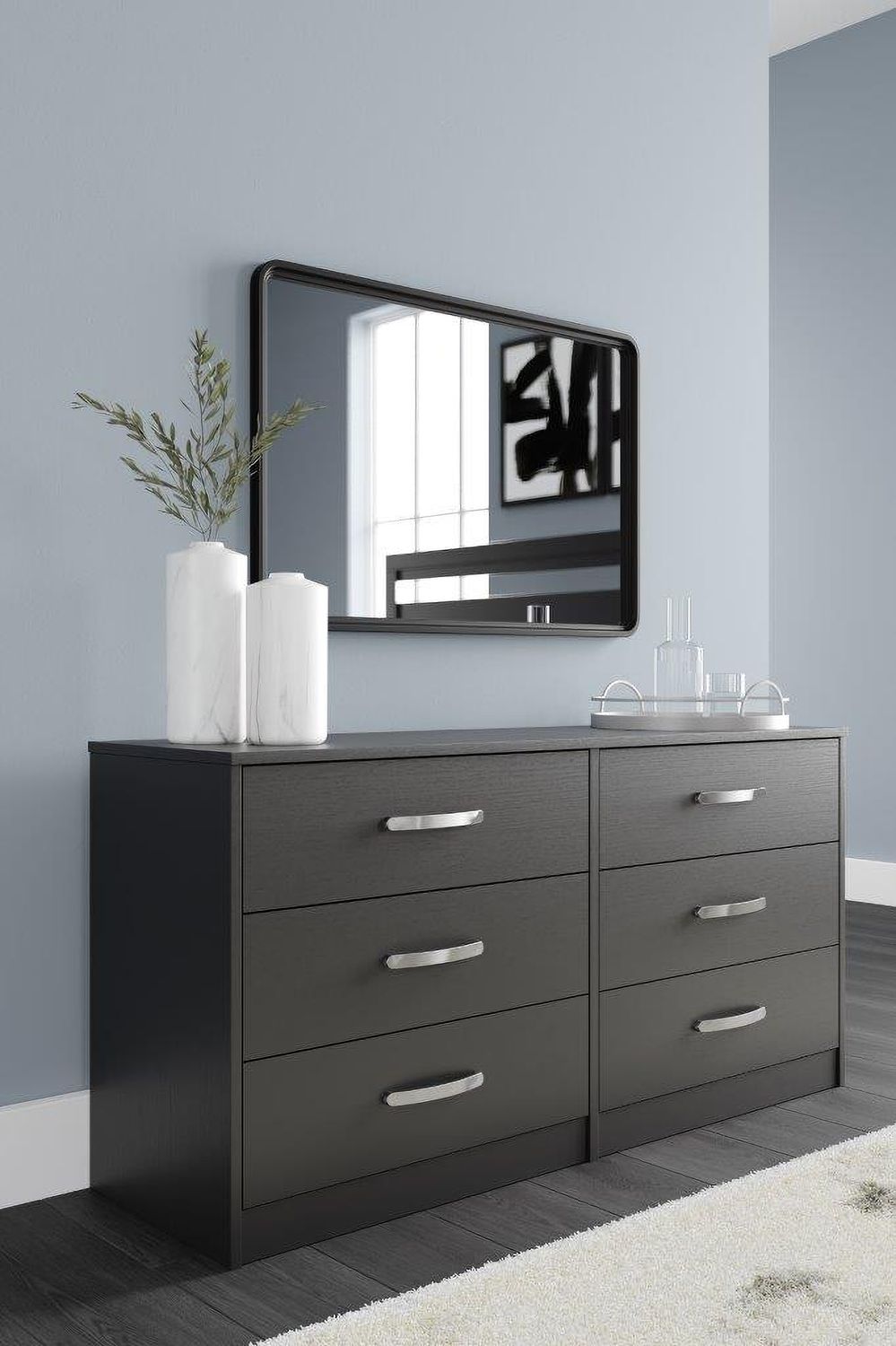 Finch Black Six Drawer Dresser EB3392231