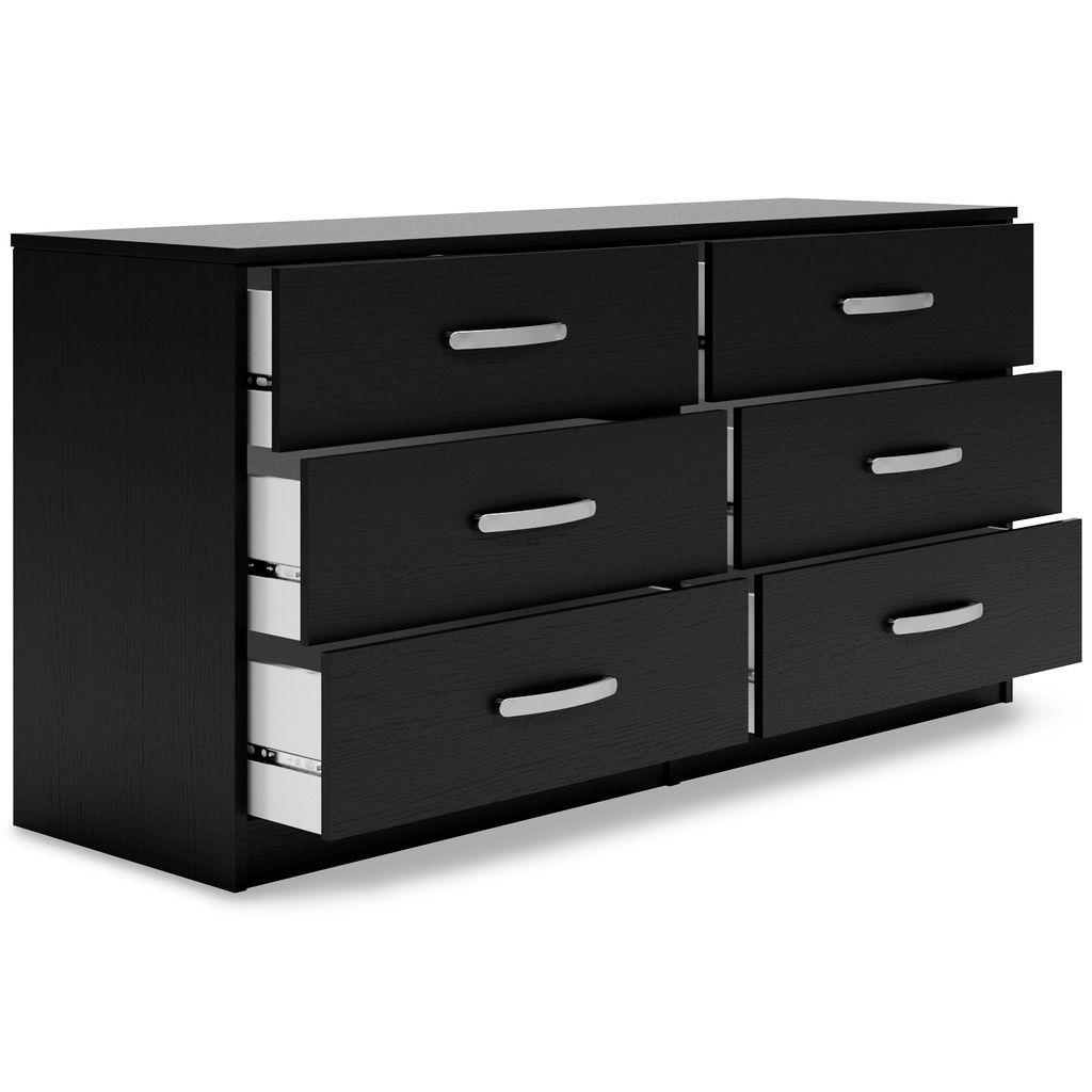 Finch Black Six Drawer Dresser EB3392231