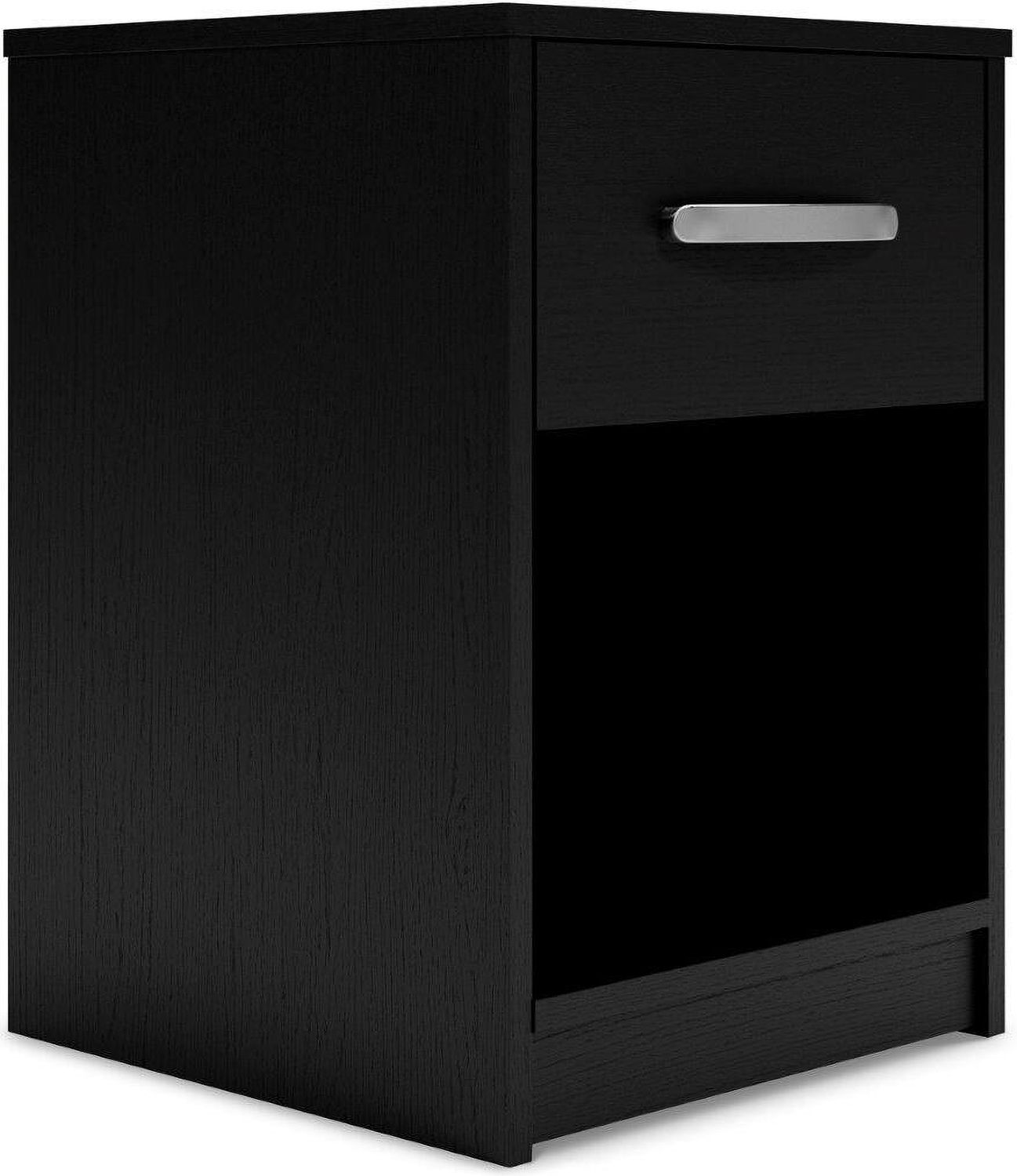 Finch Black One Drawer Night Stand EB3392291