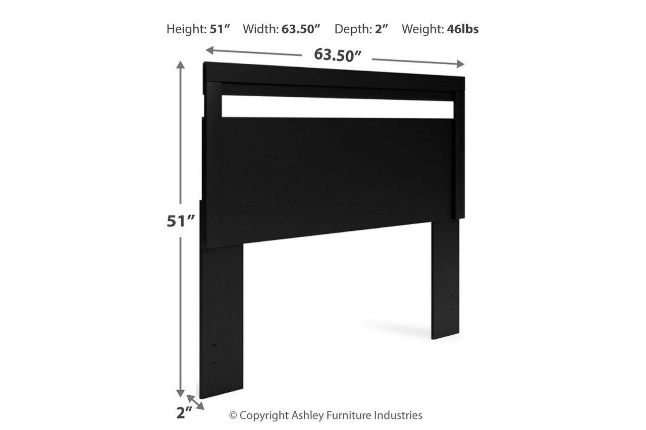 Finch Black Queen Platform Bed EB3392B2