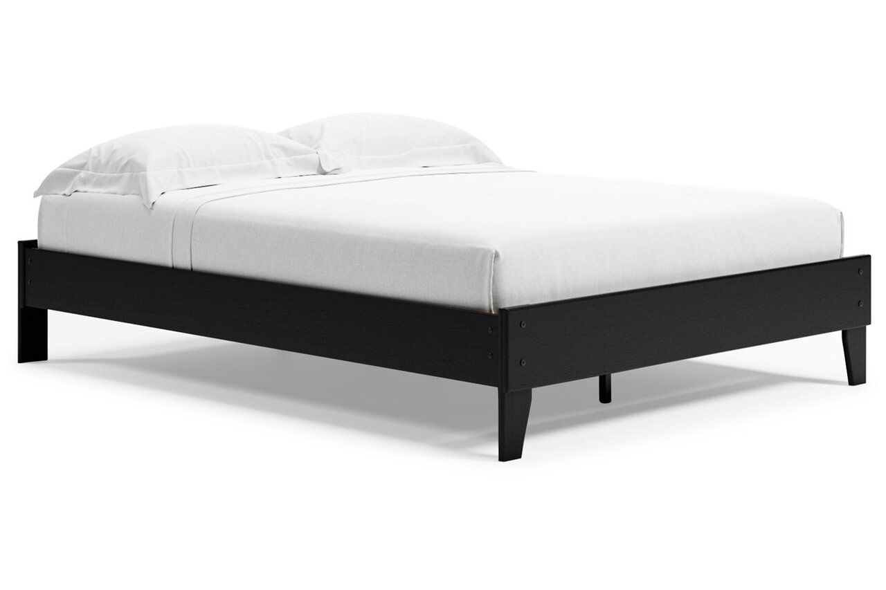 Finch Black Queen Platform Bed EB3392B2