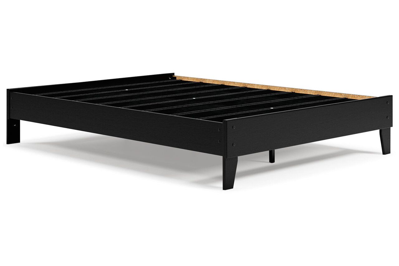 Finch Black Queen Platform Bed EB3392B2