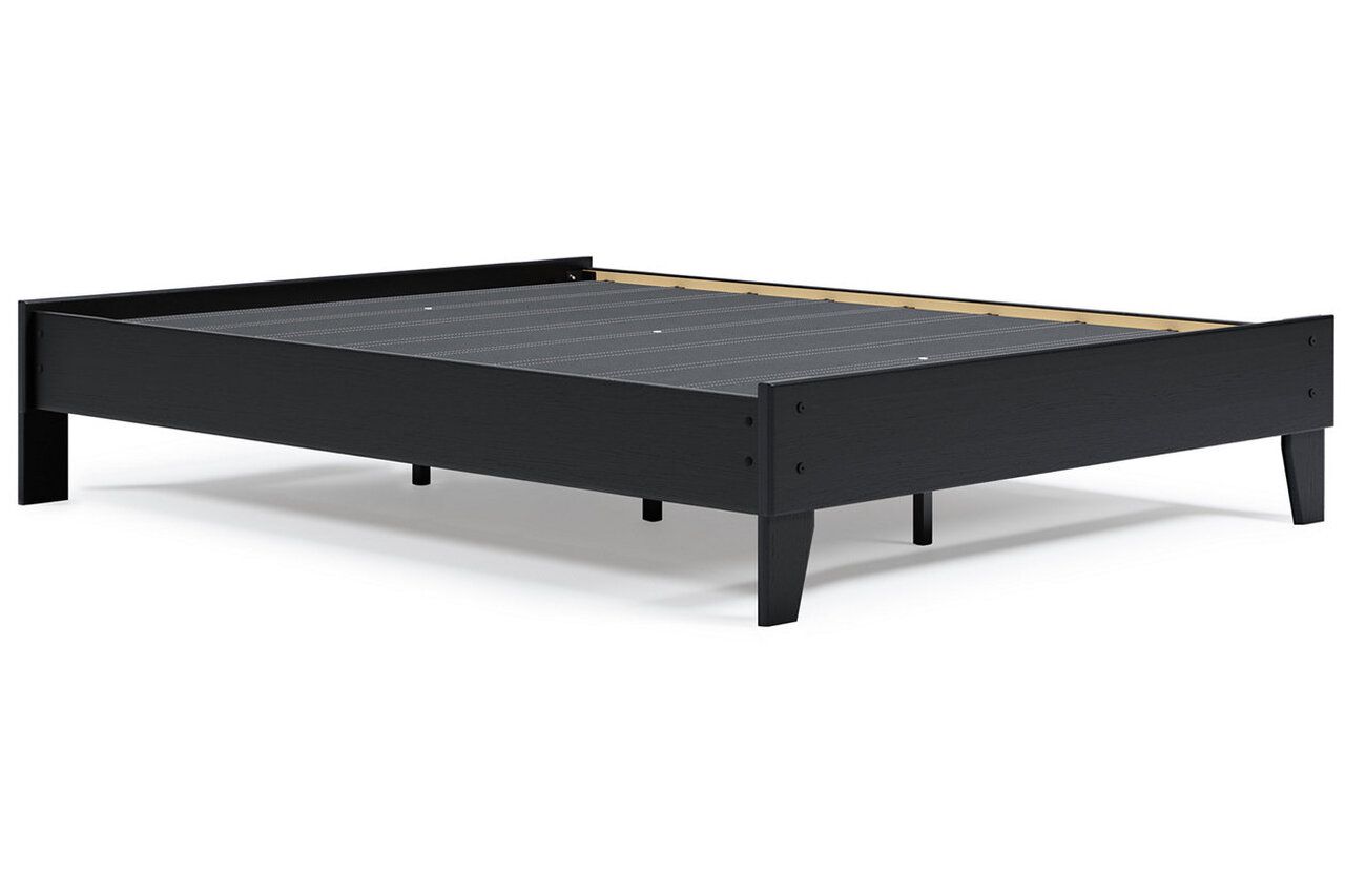 Finch Black Queen Platform Bed EB3392B2
