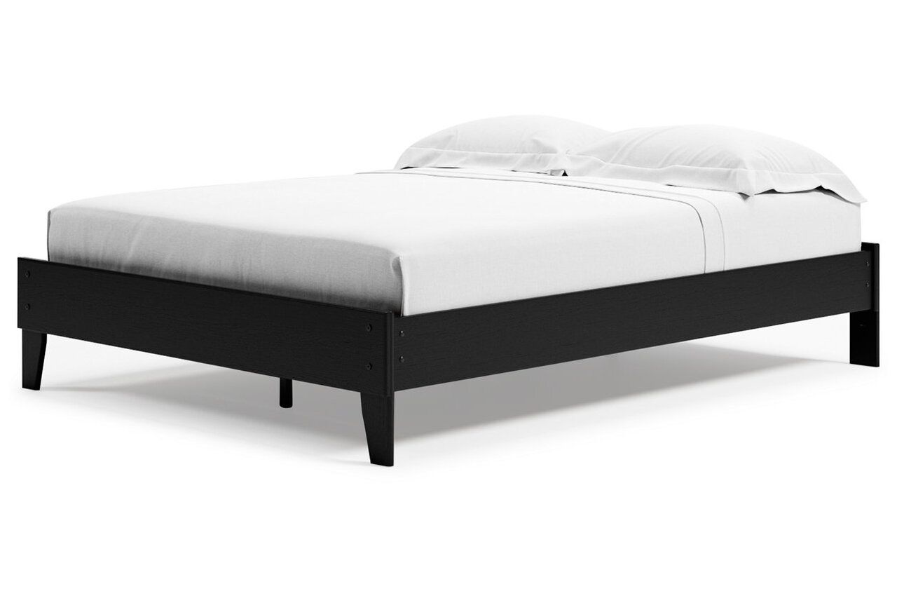 Finch Black Queen Platform Bed EB3392B2