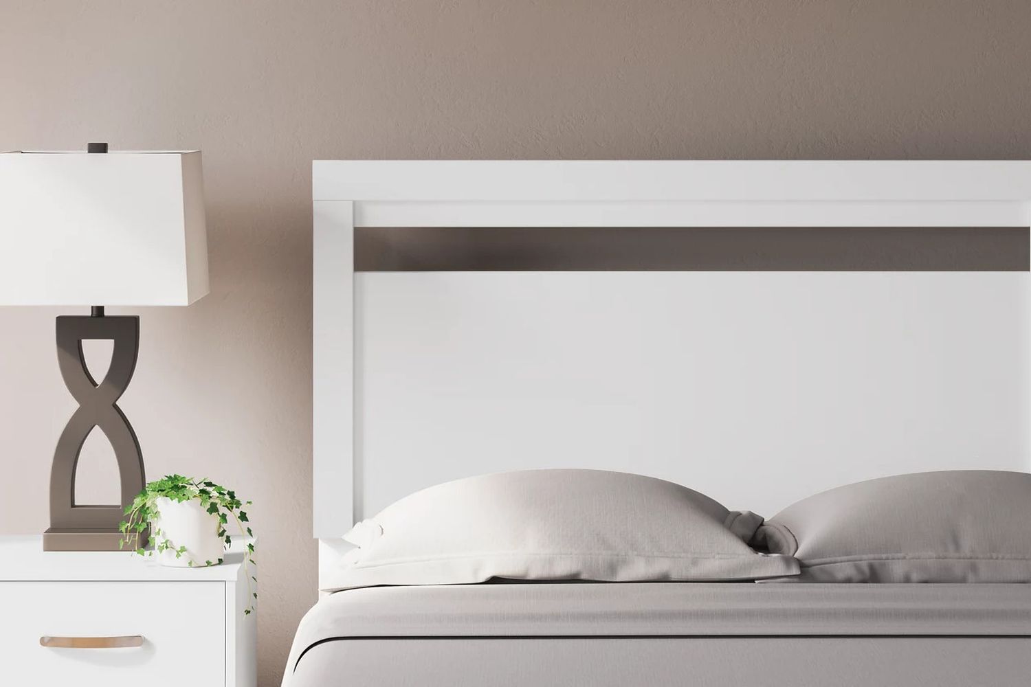 Flannia White Queen Panel Headboard Only EB3477157