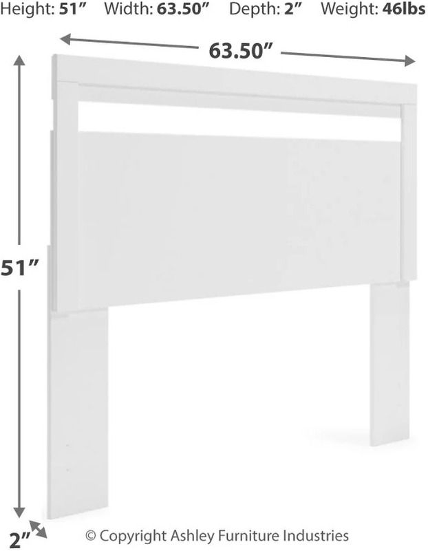 Flannia White Queen Panel Headboard Only EB3477157