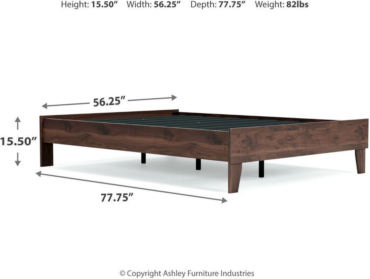 Calverson Mocha Full Platform Bed EB3660112