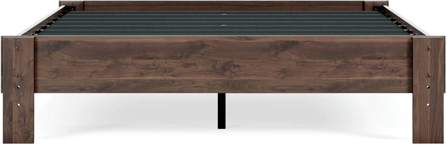 Calverson Mocha Queen Platform Bed without Headboard EB3660113