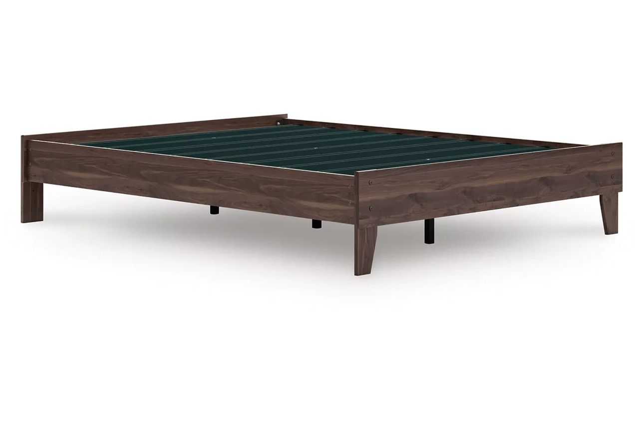 Calverson Mocha Queen Platform Bed without Headboard EB3660113