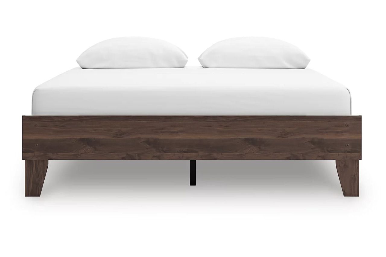 Calverson Mocha Queen Platform Bed without Headboard EB3660113