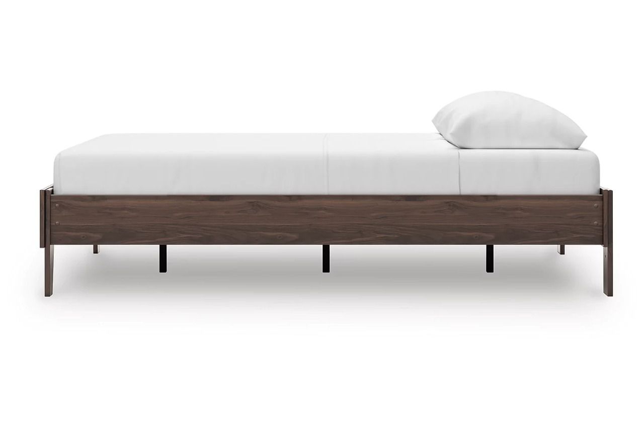 Calverson Mocha Queen Platform Bed without Headboard EB3660113