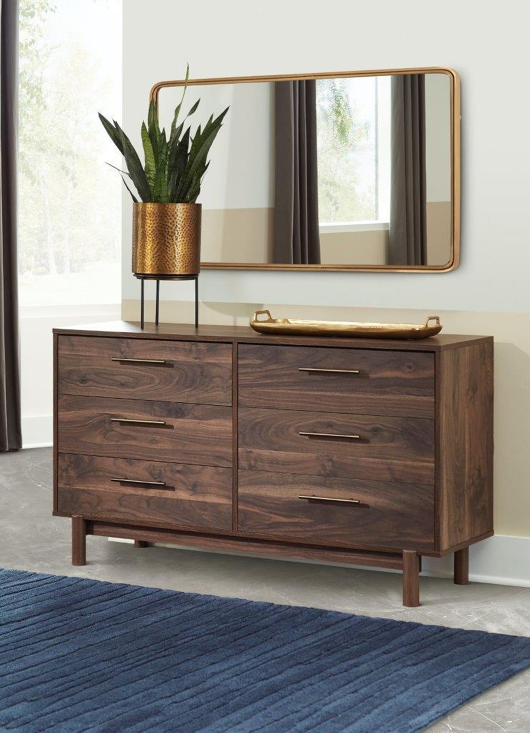 Calverson Mocha Six Drawer Dresser EB3660231
