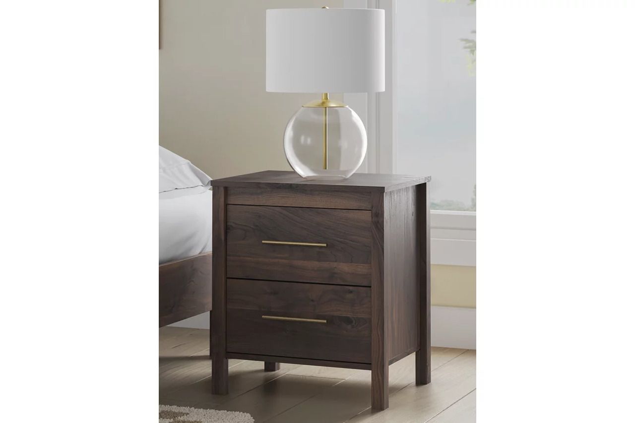 Calverson Two Drawer NightStand In Mocha EB3660292