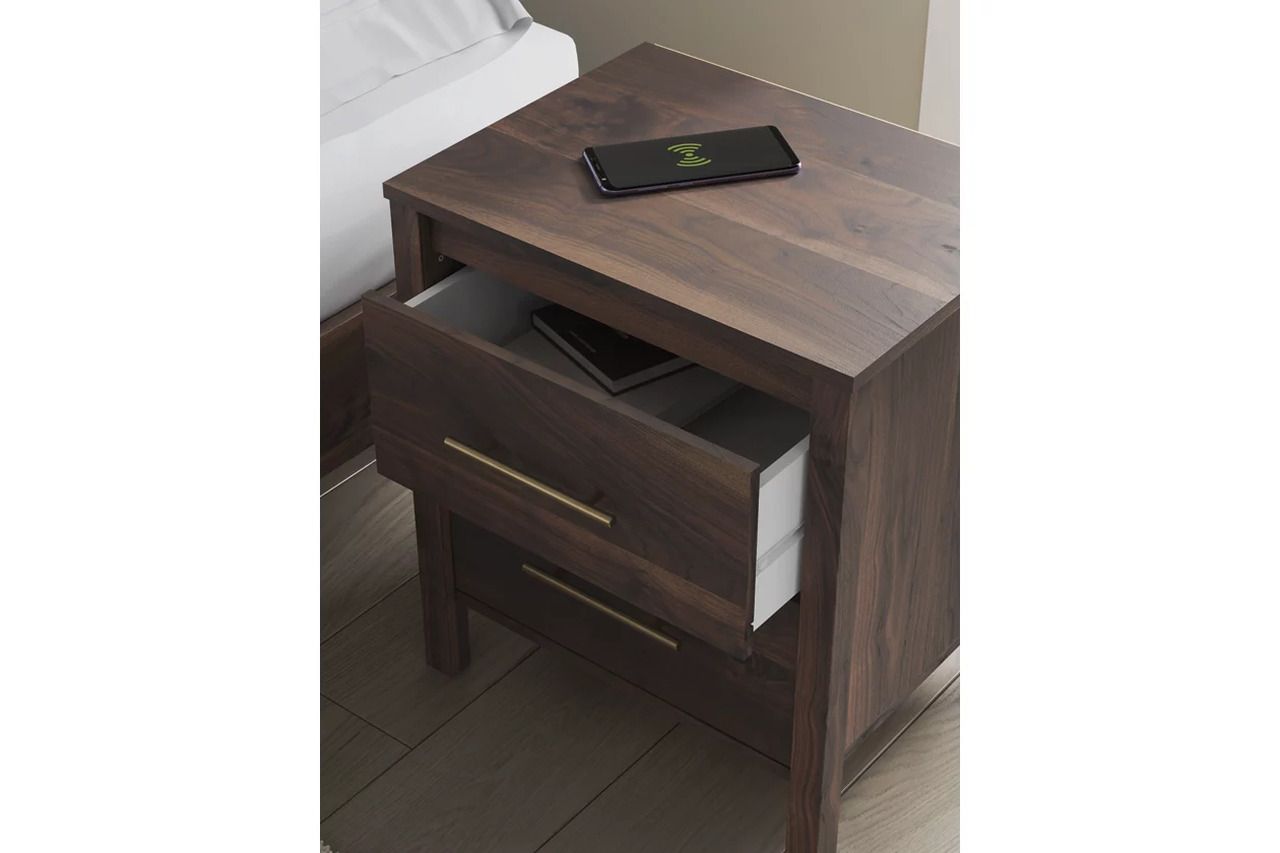 Calverson Two Drawer NightStand In Mocha EB3660292