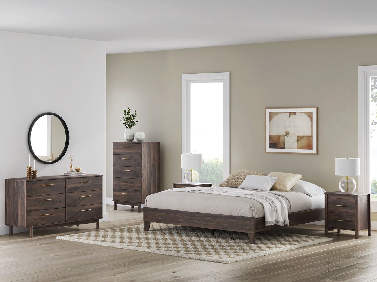 Calverson Two Drawer NightStand In Mocha EB3660292