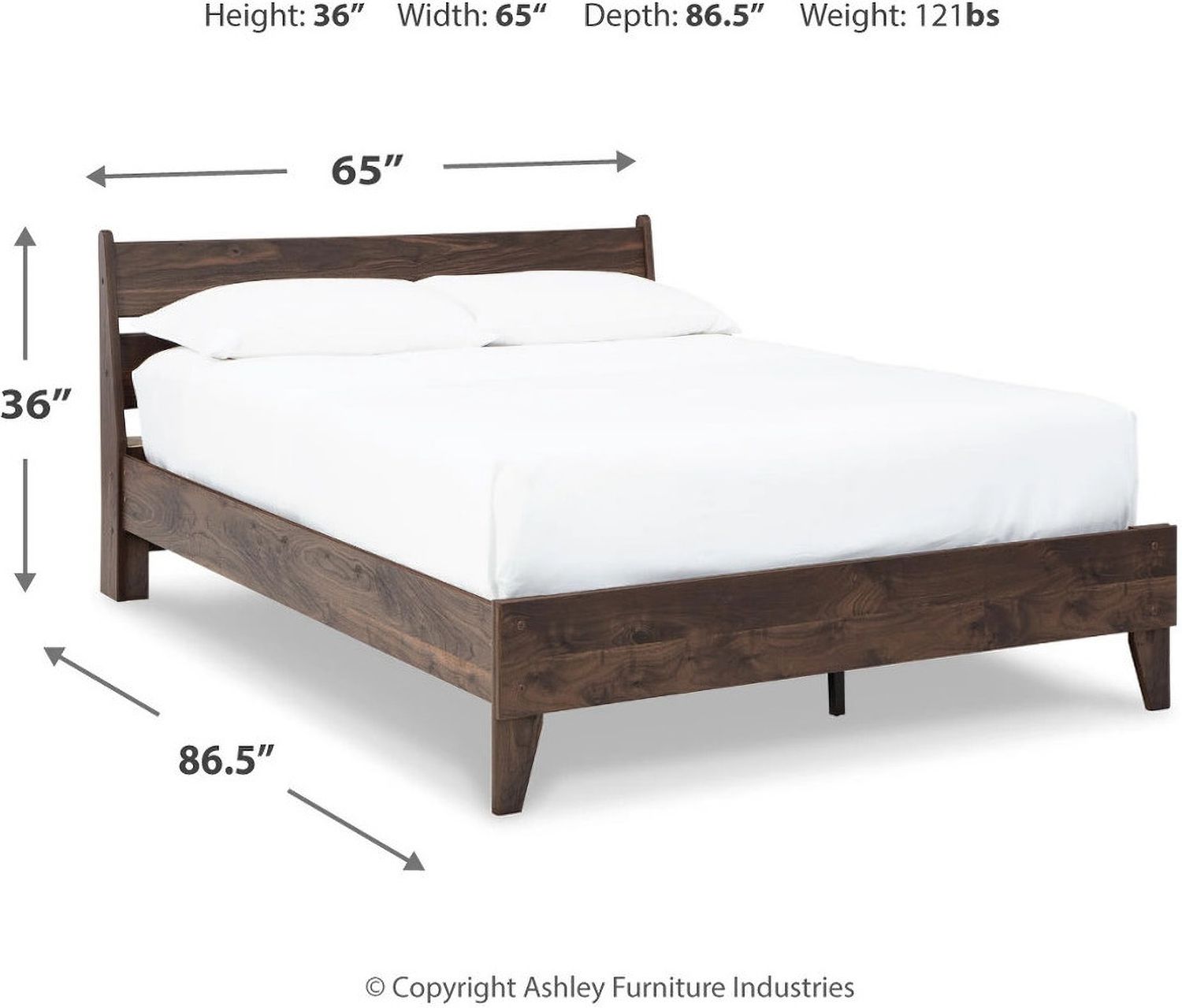 Calverson Mocha Queen Platform Bed EB3660B1