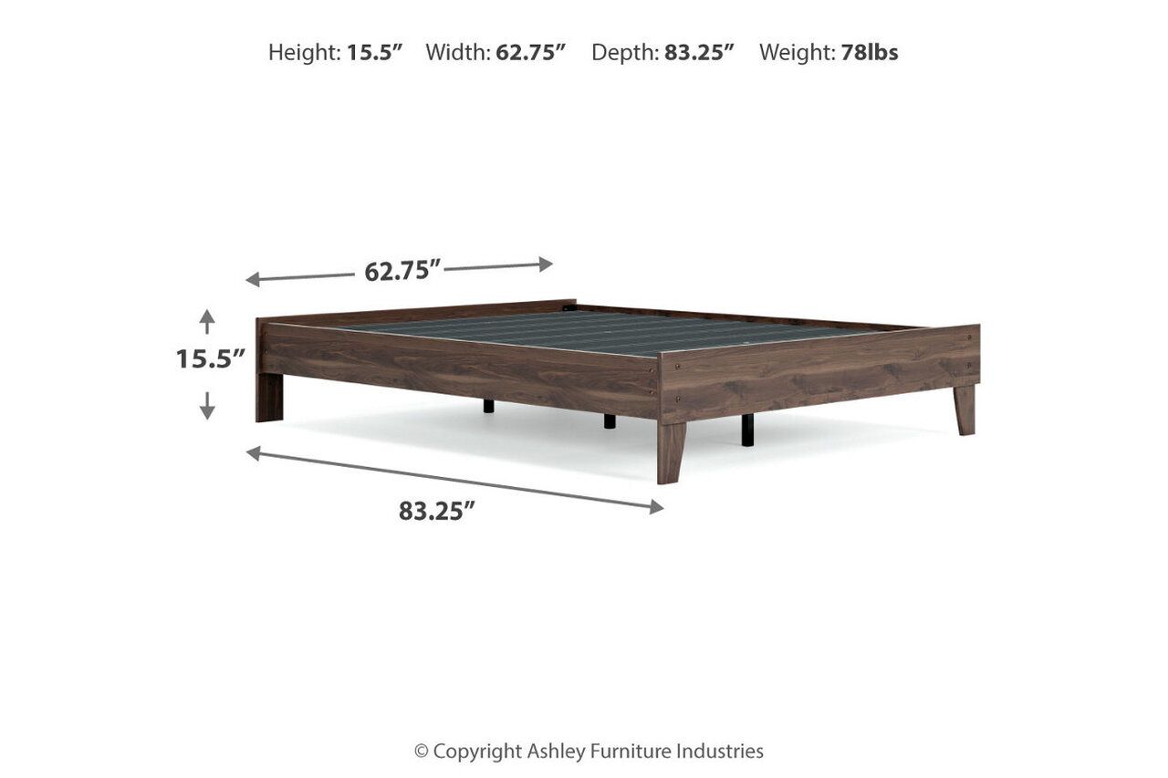 Calverson Mocha Queen Platform Bed EB3660B1