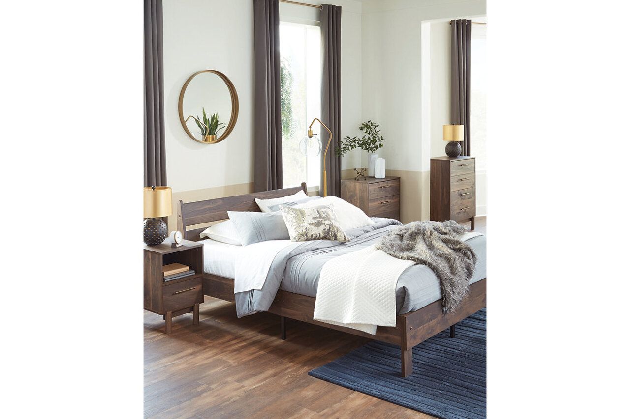 Calverson Mocha Full Platform Bed EB3660B2
