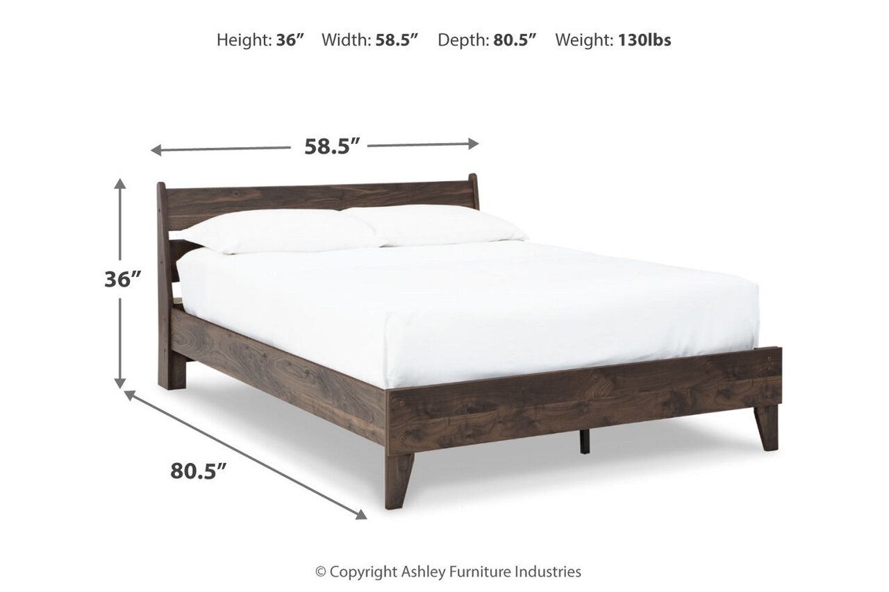 Calverson Mocha Full Platform Bed EB3660B2