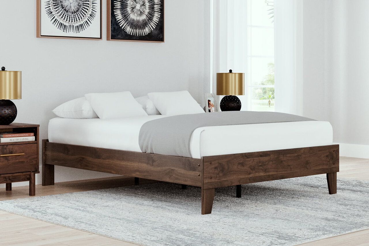 Calverson Mocha Full Platform Bed EB3660B2