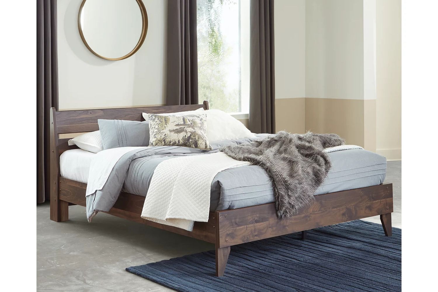 Calverson Mocha Full Platform Bed EB3660B2