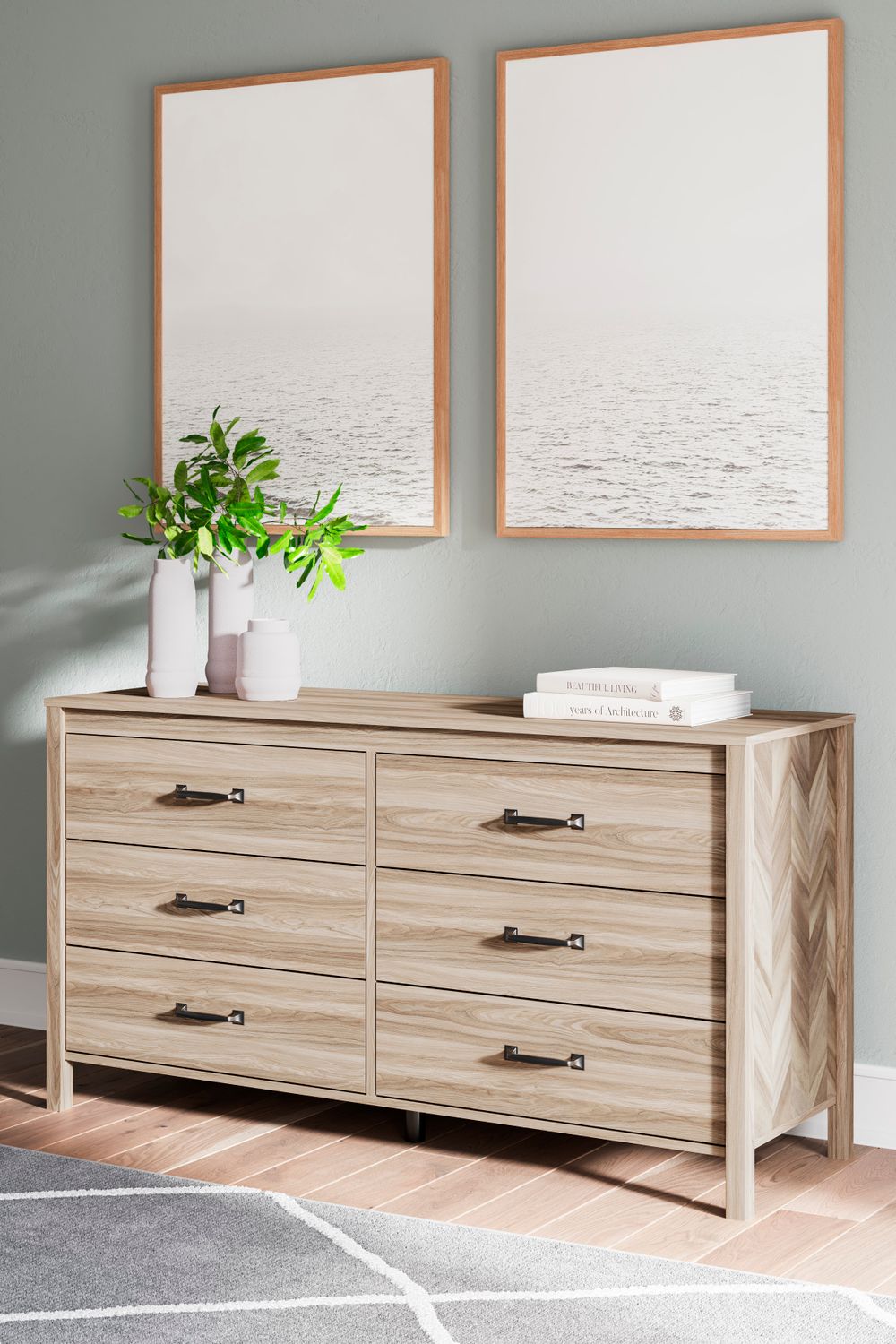 Battelle Tan Six Drawer Dresser EB3929231